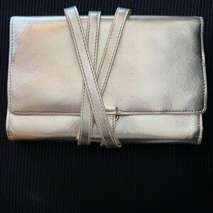Elegant Gold Clutch Cosmetic Bag